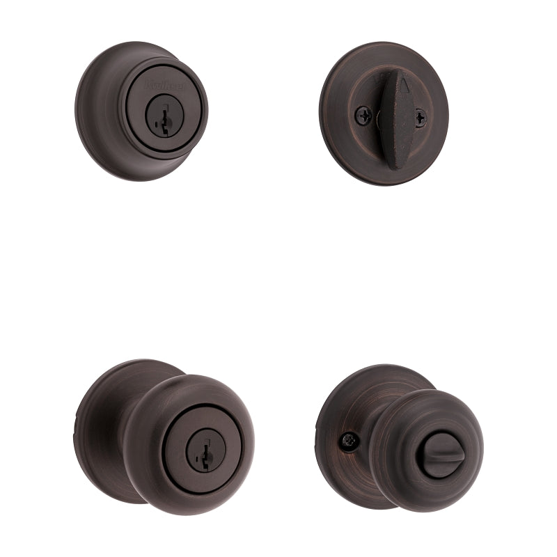 Kwikset 96900-421 Entry Knob and Single Cylinder Deadbolt