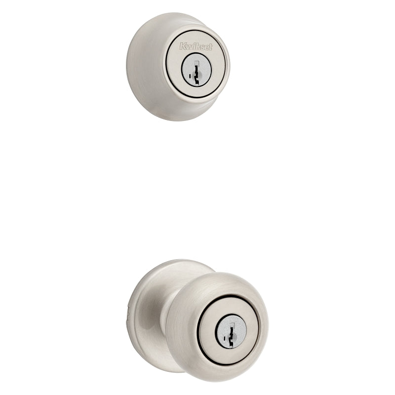 Kwikset 96900-424 Entry Knob and Single Cylinder Deadbolt