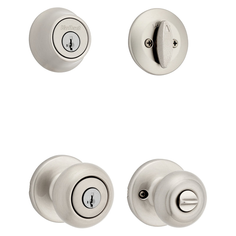 Kwikset 96900-424 Entry Knob and Single Cylinder Deadbolt