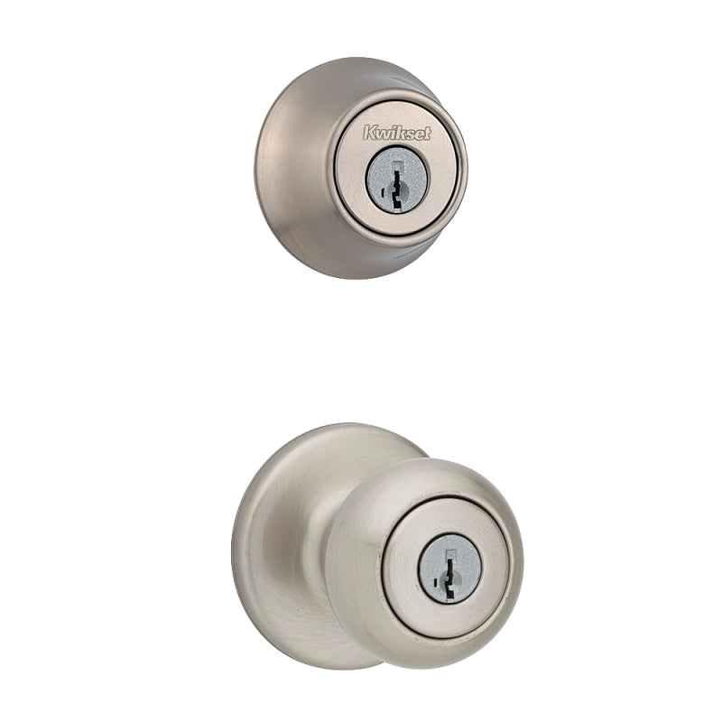 Kwikset 96900-424 Entry Knob and Single Cylinder Deadbolt