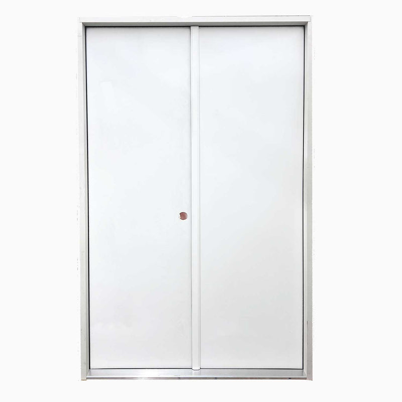 Flush Double Unit HD Steel Prehung Shed Doors