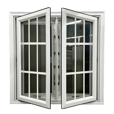 United 6000 Series Twin Casement Window with Grids