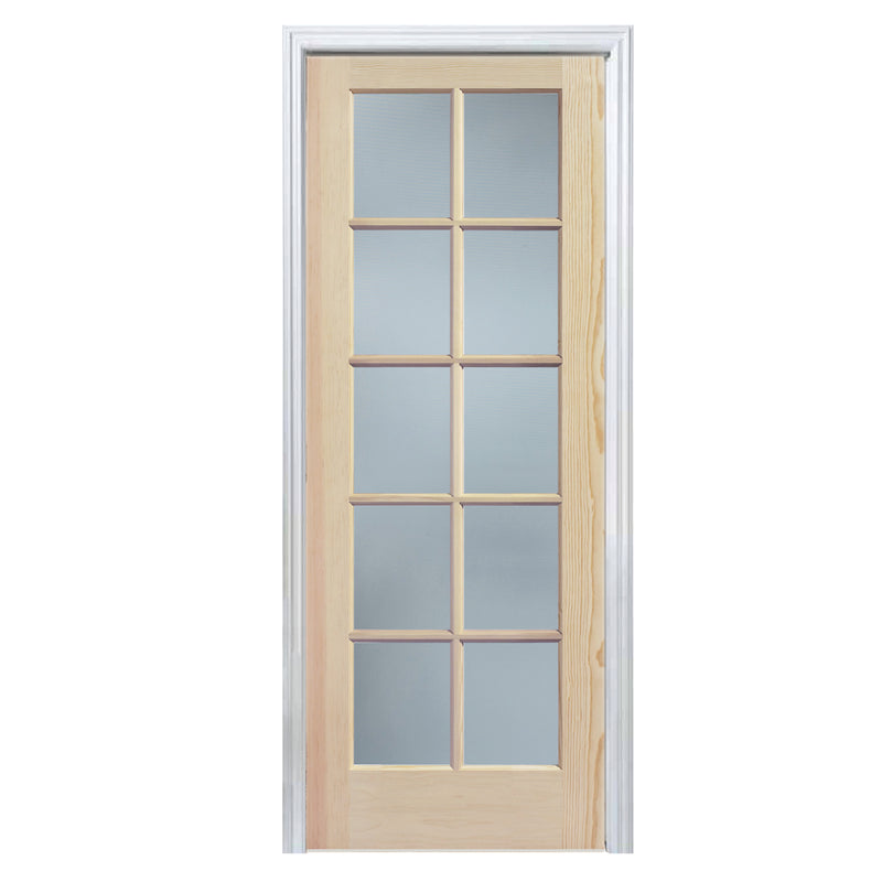 10 Lite Clear Pine Interior French Door