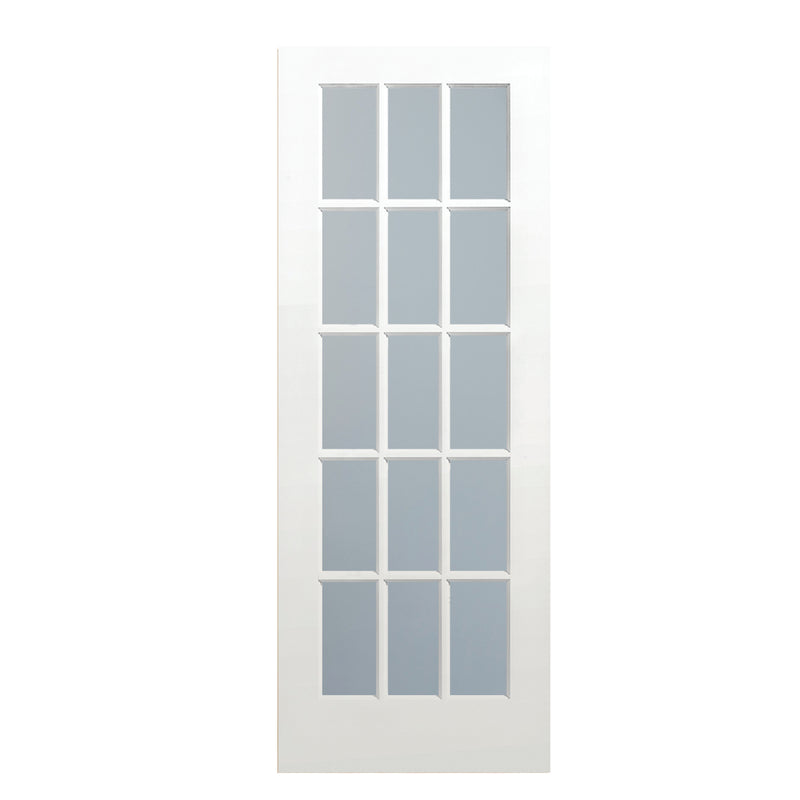 15 Lite Primed Interior French Door Slabs