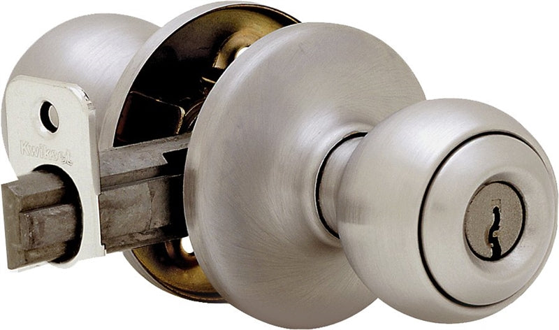 Kwikset 400P15CPK6 Keyed Entry Knob, Satin Nickel