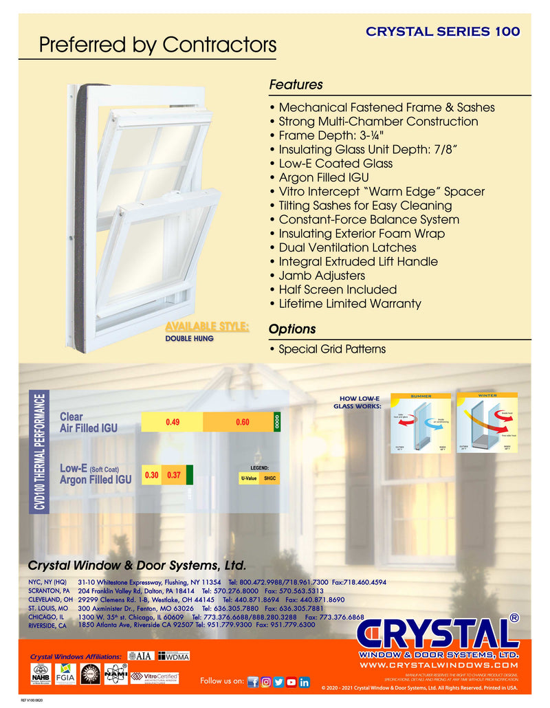 Vinyl Replacement Double Hung Window