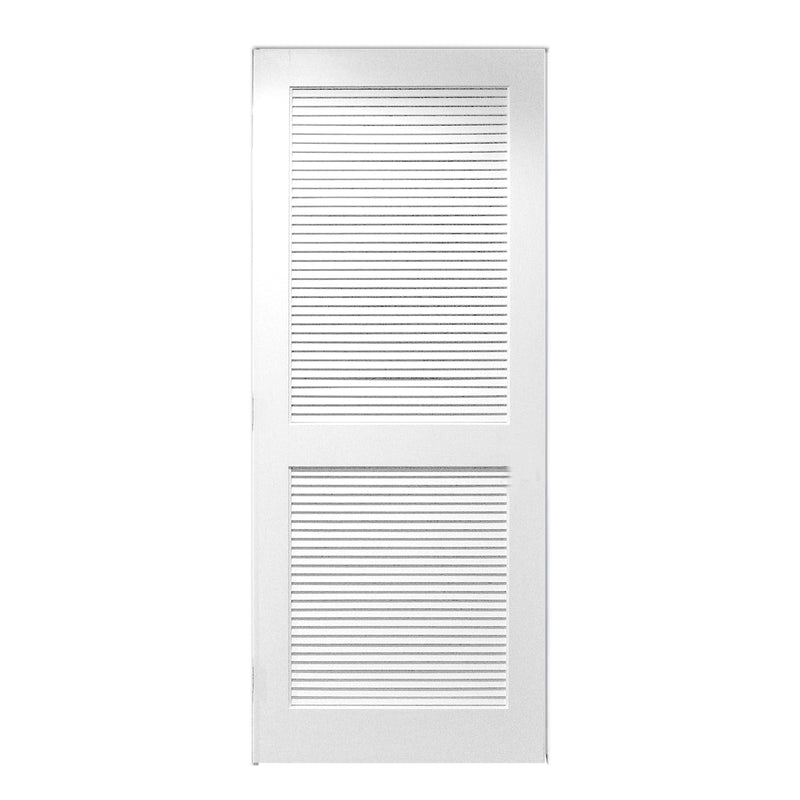 Primed Louver Prehung Doors, Primed Flat Jamb, No Casing