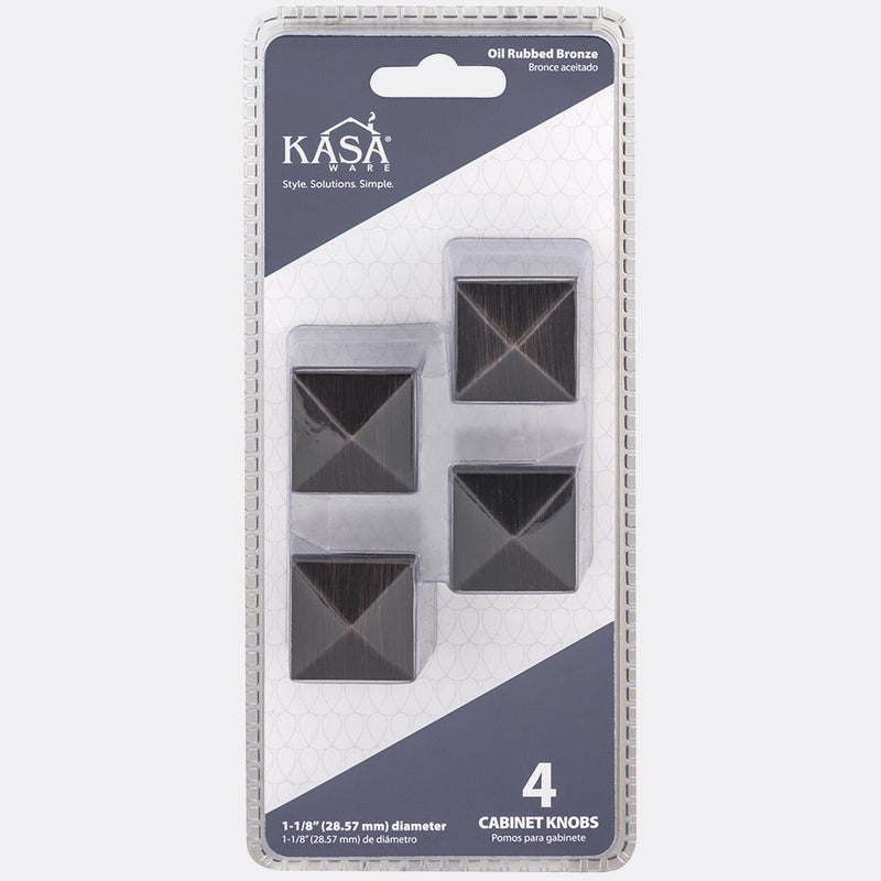 KasaWare 1-1/8" Pyramid Square Knob