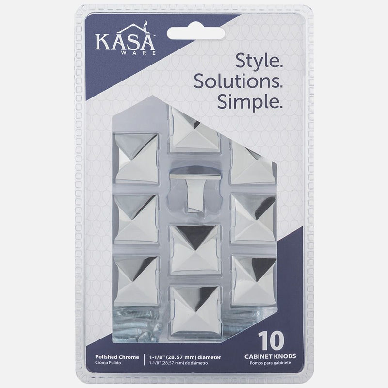 KasaWare 1-1/8" Pyramid Square Knob