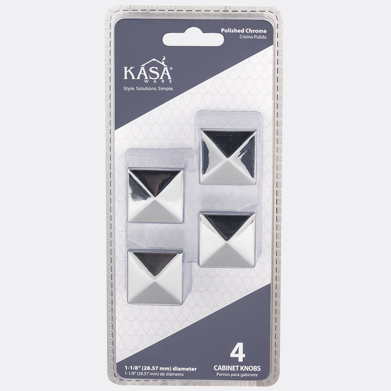 KasaWare 1-1/8" Pyramid Square Knob