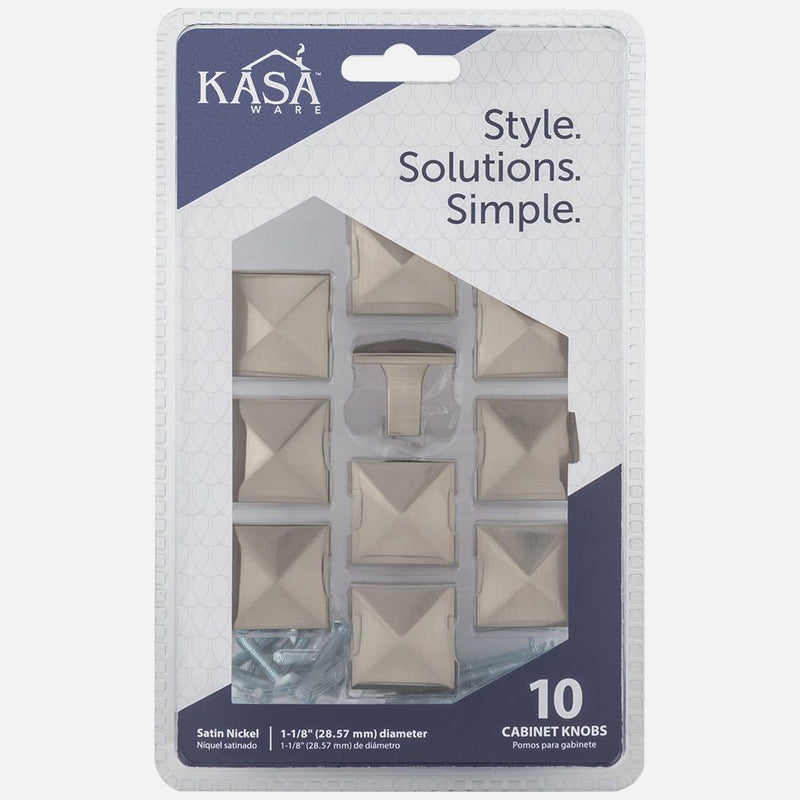 KasaWare 1-1/8" Pyramid Square Knob