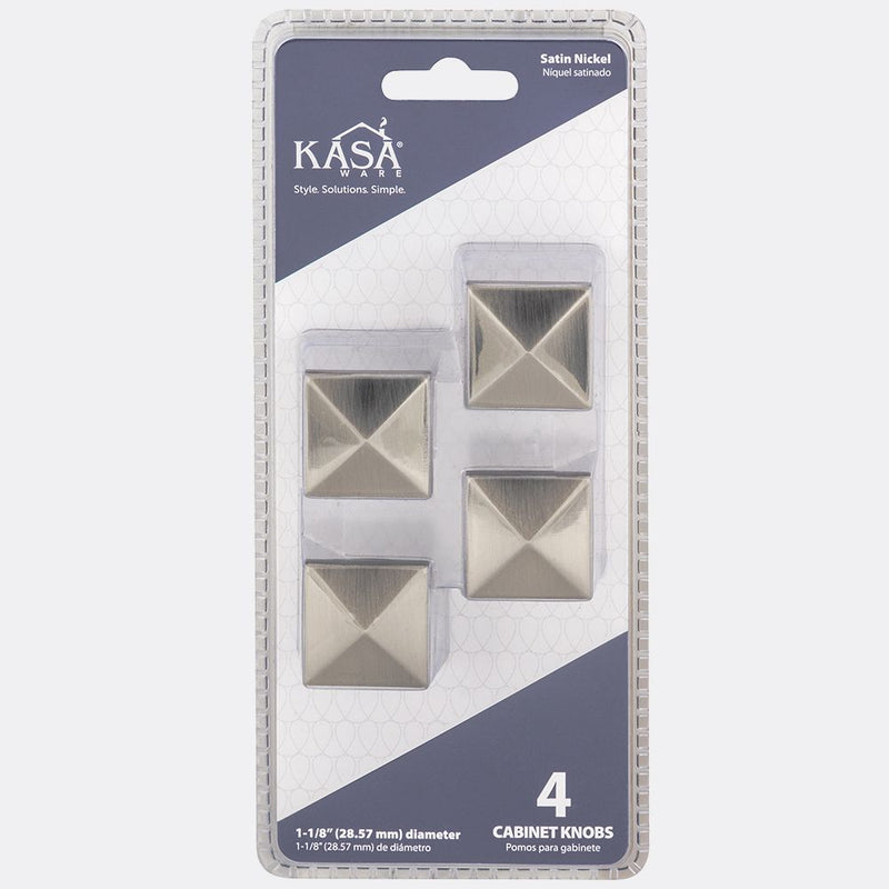 KasaWare 1-1/8" Pyramid Square Knob